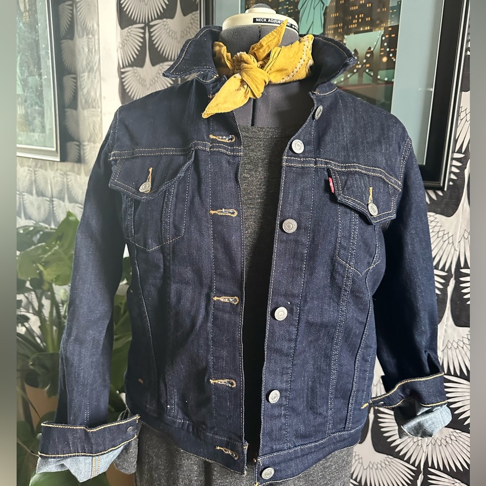 NWT Levi Original Trucker Jacket, Dark denim | Size Large